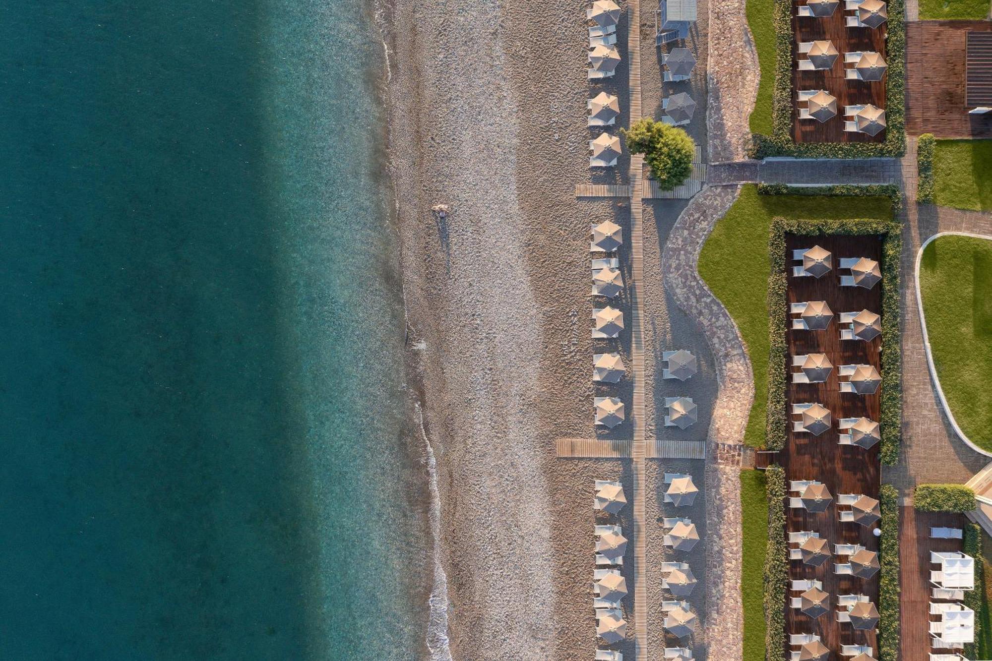 Electra Palace Rhodes เอียลิซอส ภายนอก รูปภาพ Aerial view of the beach